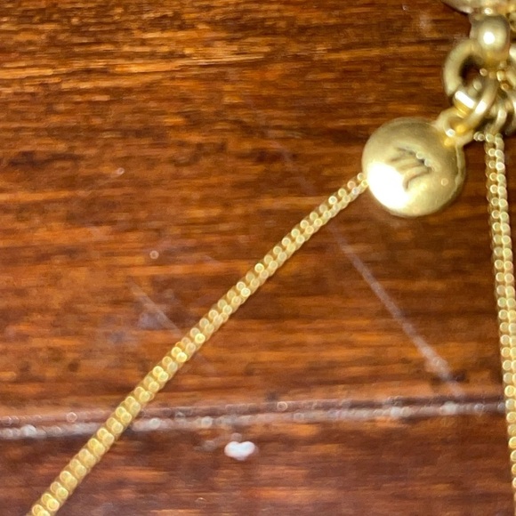 guc madewell Elegant Gold and Blue Beaded Necklace - Picture 3 of 3